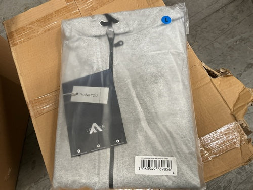 Zip grey hoodie L