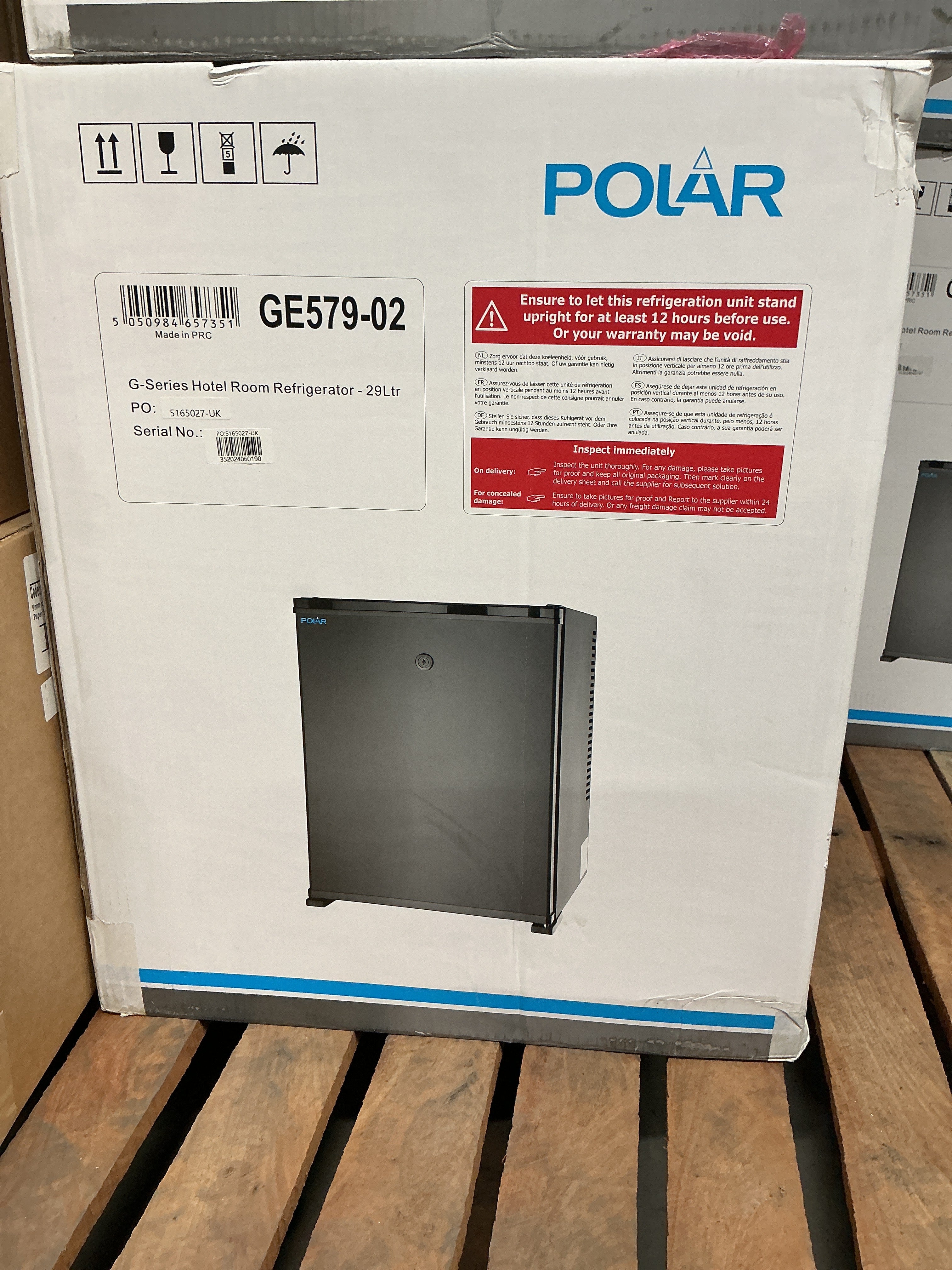 Polar hotel room refrigerator 29 L