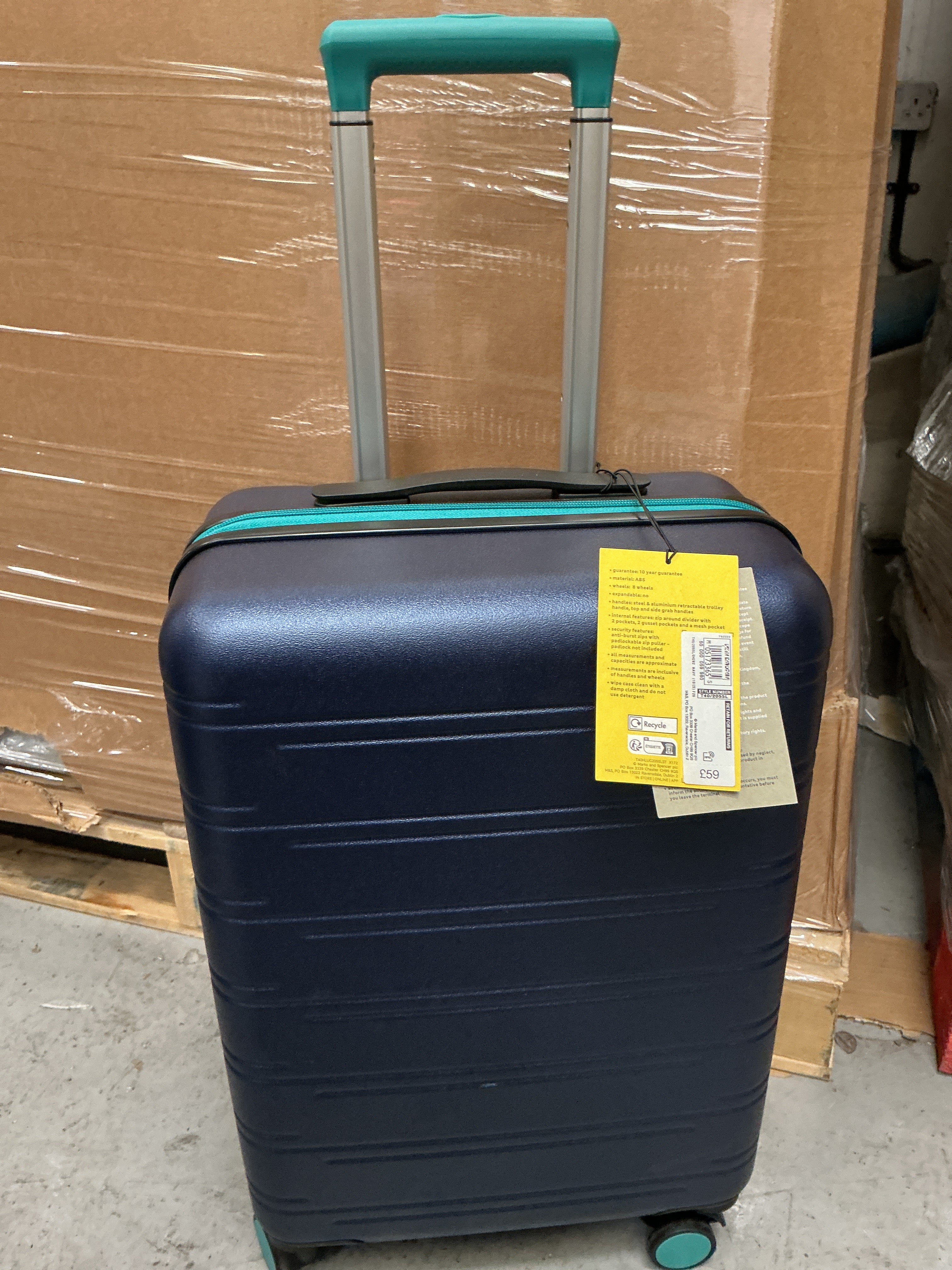 cabin suitcase m&s 37L