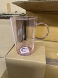Glass mug pink 2208